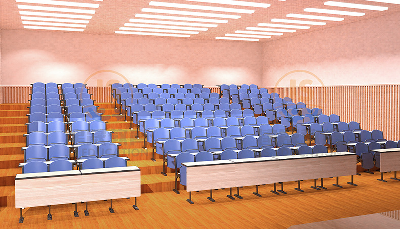 建晟学校阶梯教室课桌椅可折叠坐椅礼堂会议室报告厅连排椅子批发