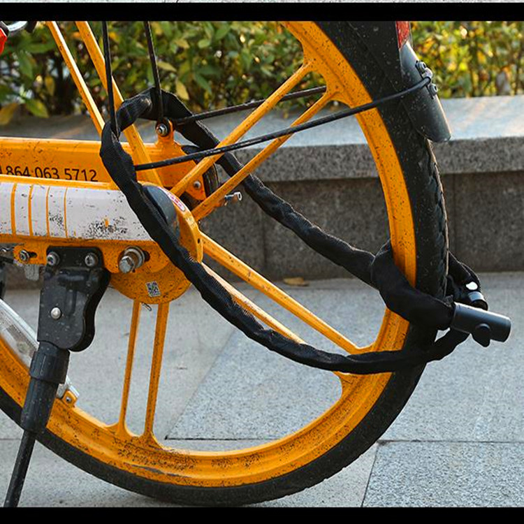 链条锁自行车防盗锁 电动车锁摩托车锁钢丝锁脚踏车防盗锁al-k002