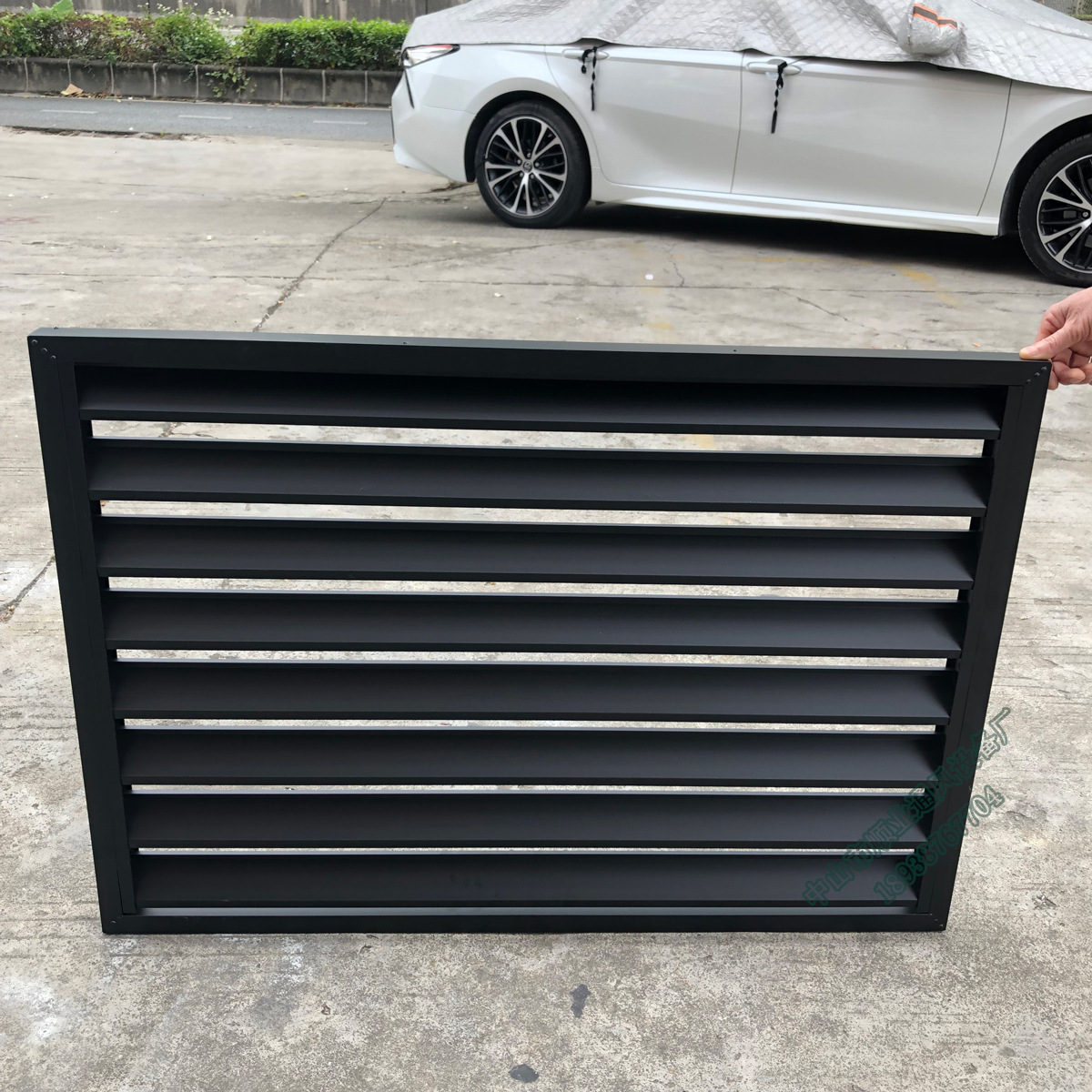 铝合金防水雨百叶窗外墙出排进回风口暖气罩空调外机遮挡装饰室外