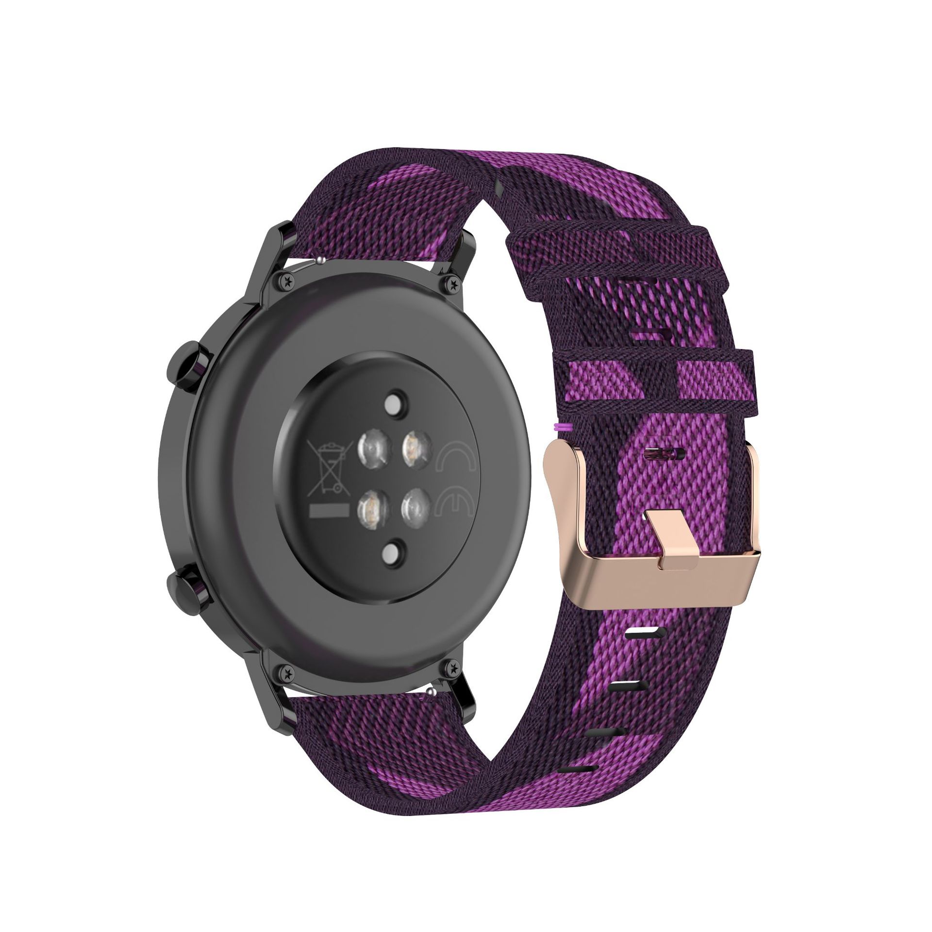 适用于18mm/20mm/22mm通用编织尼龙表带 华为gt2 46mm尼龙表带