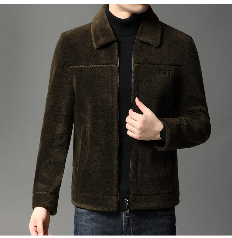 花公子毛呢夹克男装秋冬季韩版潮流外衣羊毛翻领呢子外套上衣男装