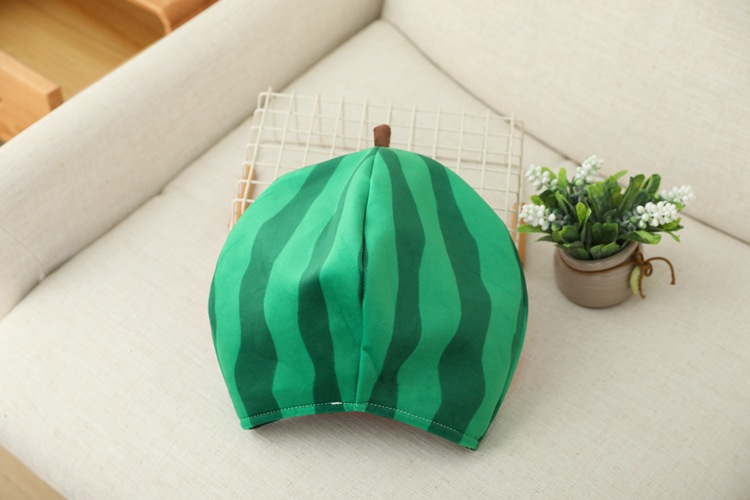 批发 切开的西瓜头套帽子 毛绒头套 拍照道具写真道具 卡通头套