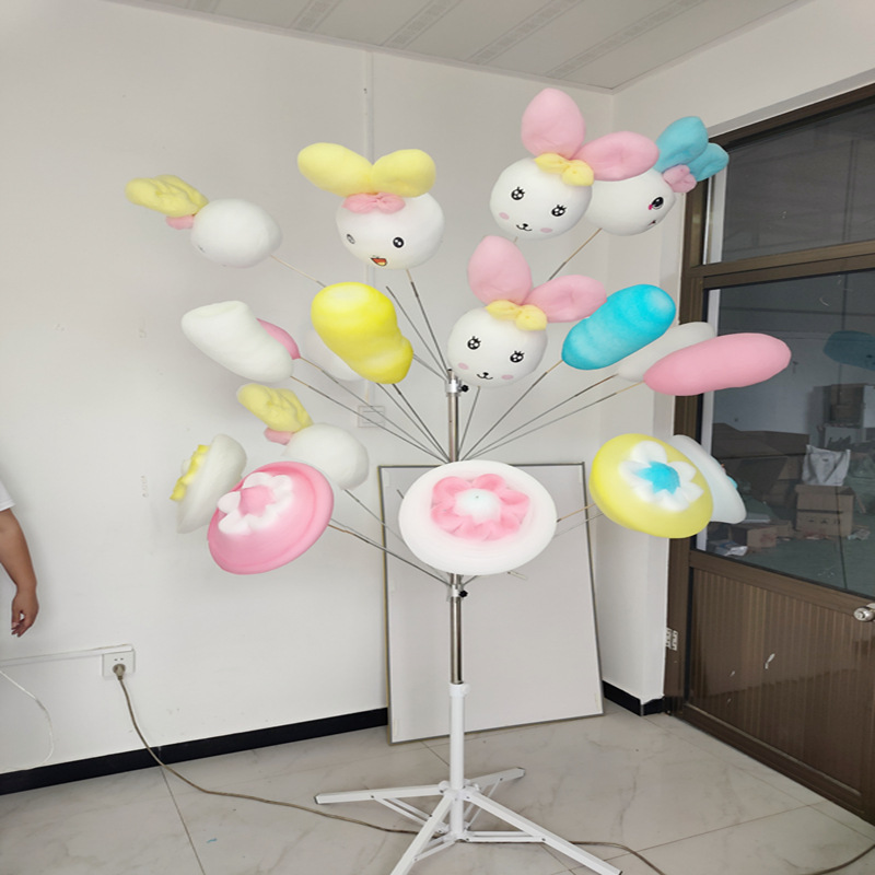万吉糖棉花糖支架 花式棉花糖展示架可伸缩折叠棉花糖不锈钢插架