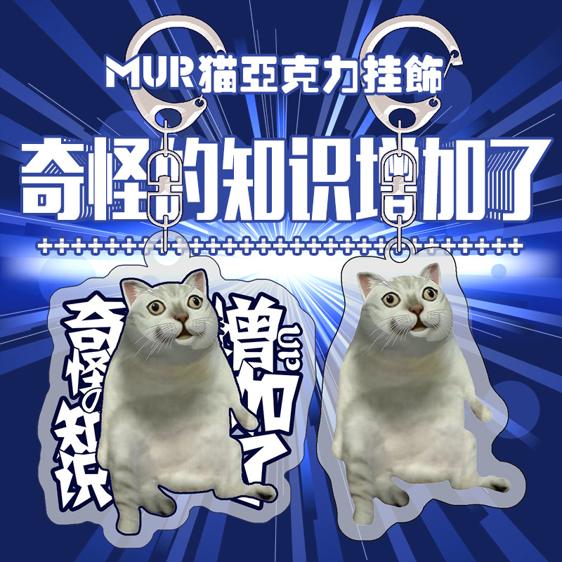 二次元mur猫奇怪的知识增加了创意表情包挂件沙雕恶搞手机钥匙扣