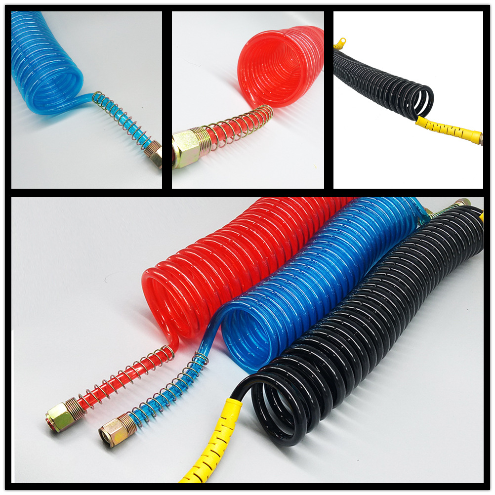 pu挂车管螺旋弹簧伸旋尼龙半挂货车牵引制动空气连接用管厂家直销
