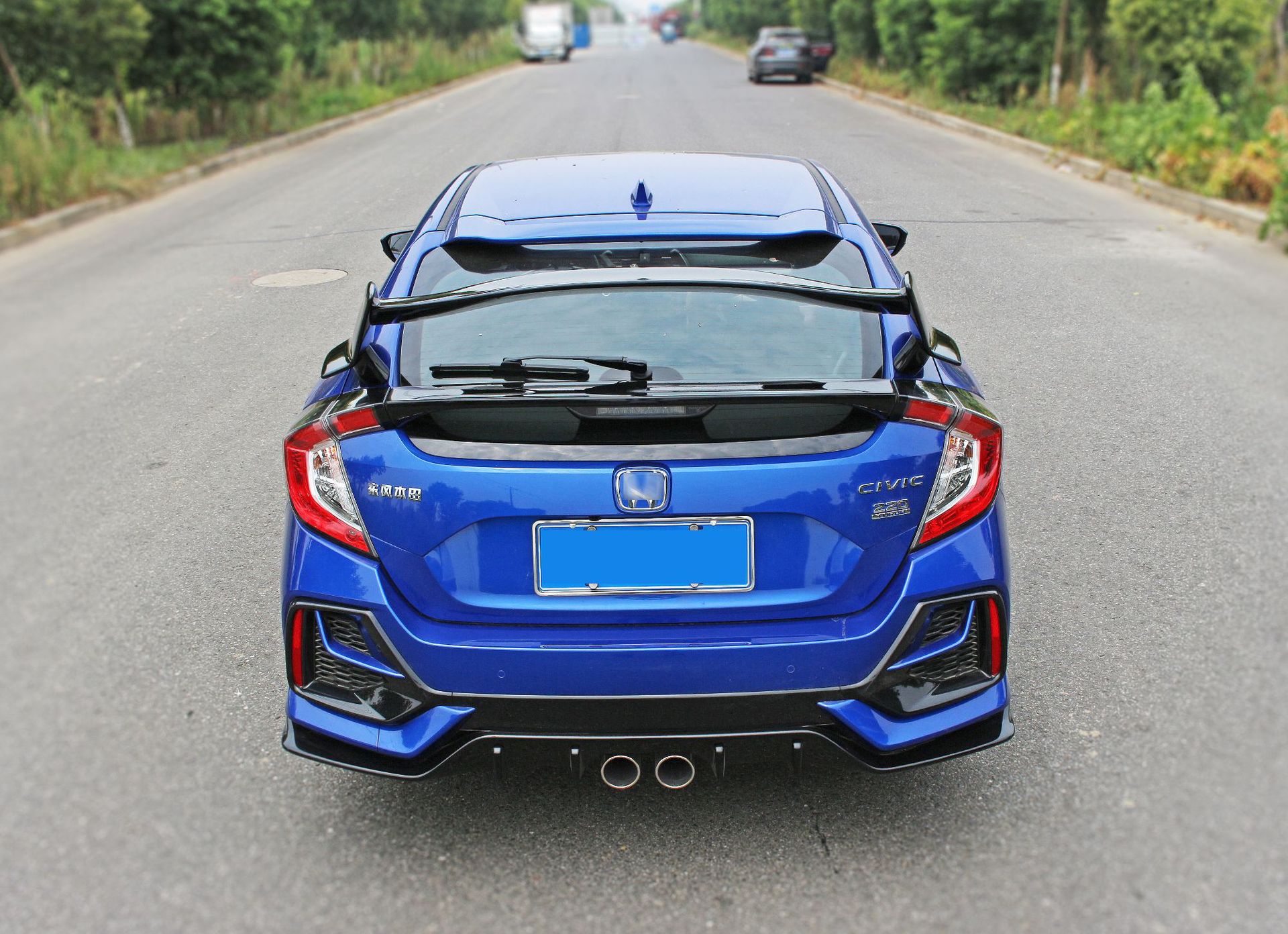 适用于2021款两箱思域改装前铲子防撞胶条思域尾翼前唇装饰包围