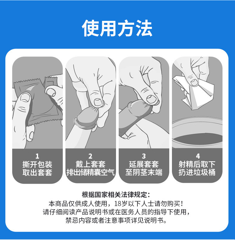pq新款小香蕉狼牙套避孕套方包颗粒安全套夫妻成人计生品