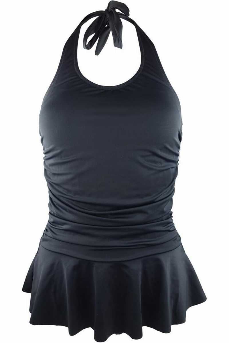 2020新款肥婆外贸欧美亚马逊速卖通连体肥婆三角泳衣性感大码裙式