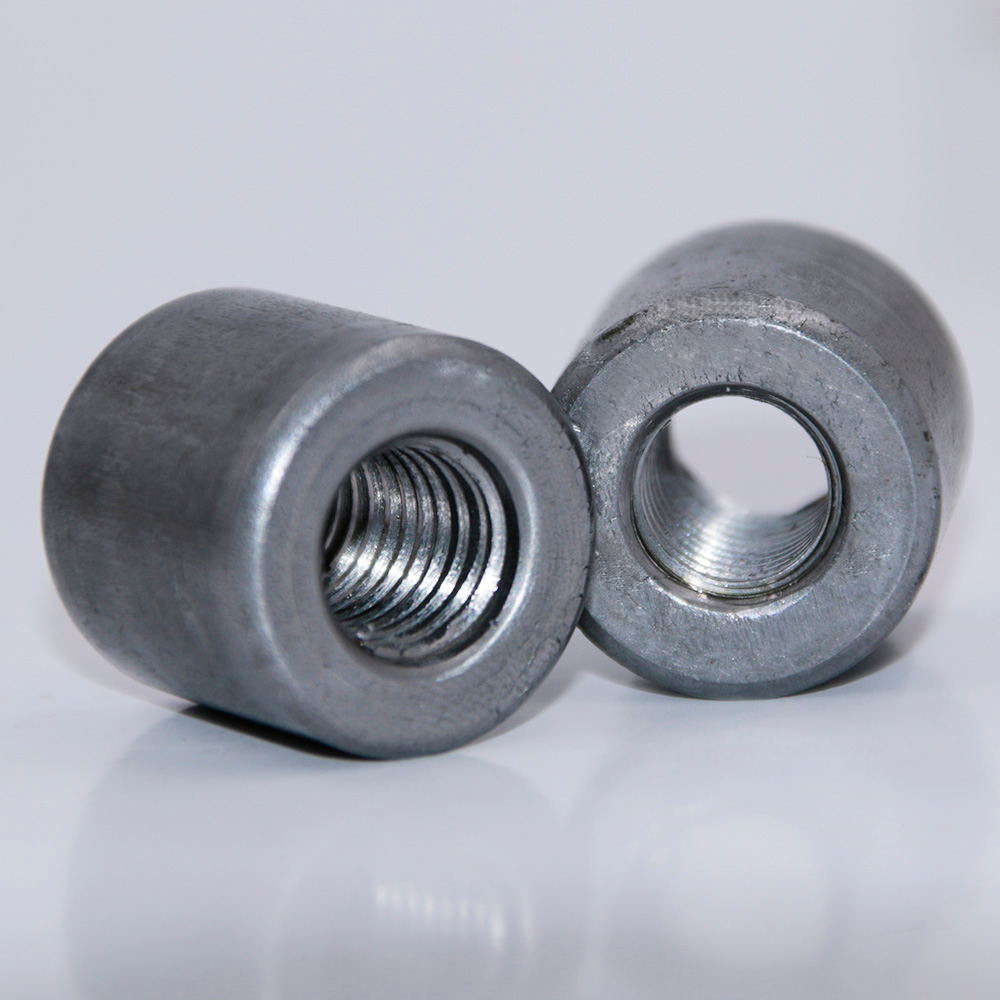 m16圆螺母高度30mm外圆30mm本色圆型烧焊压塑螺帽现货供应