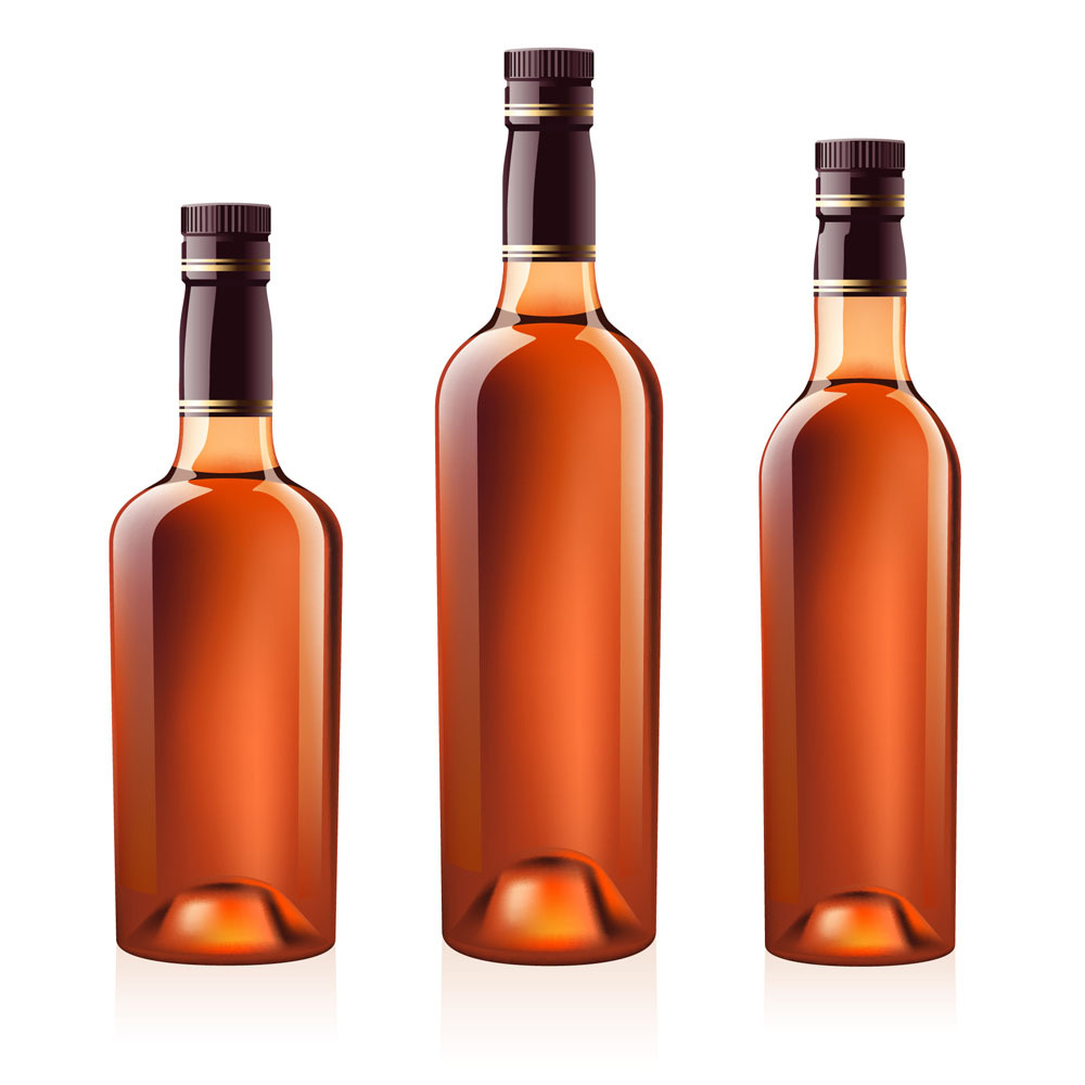 玻璃瓶透明晶料玻璃酒瓶威士忌创意白酒瓶空酒瓶白兰地洋酒瓶