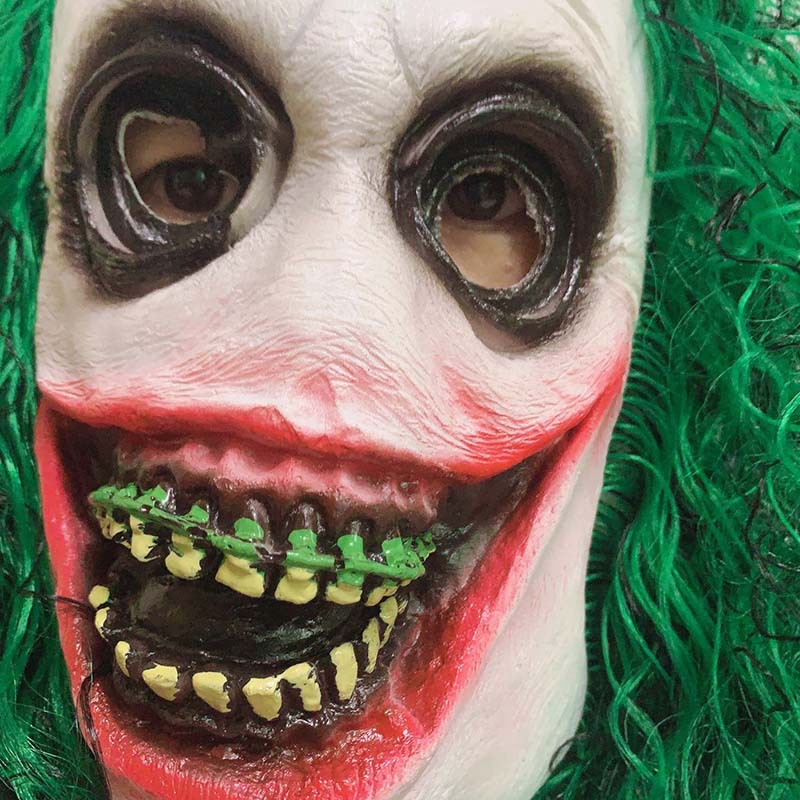 恐怖鬼烂脸小丑面具 万圣节圣诞节恐怖乳胶面具 搞笑 骷髅小丑
