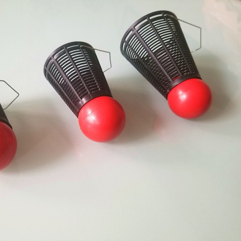 羽毛球形打窝器 塑料打窝器 撒饵笼窝料垂钓渔具配件用品渔具批发