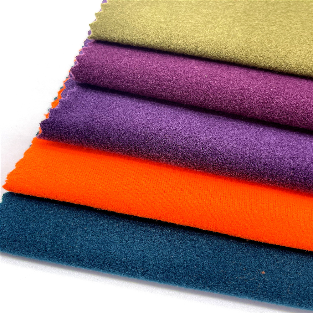 销售经编弹丝起绒布230g 单面绒运动服手套绒