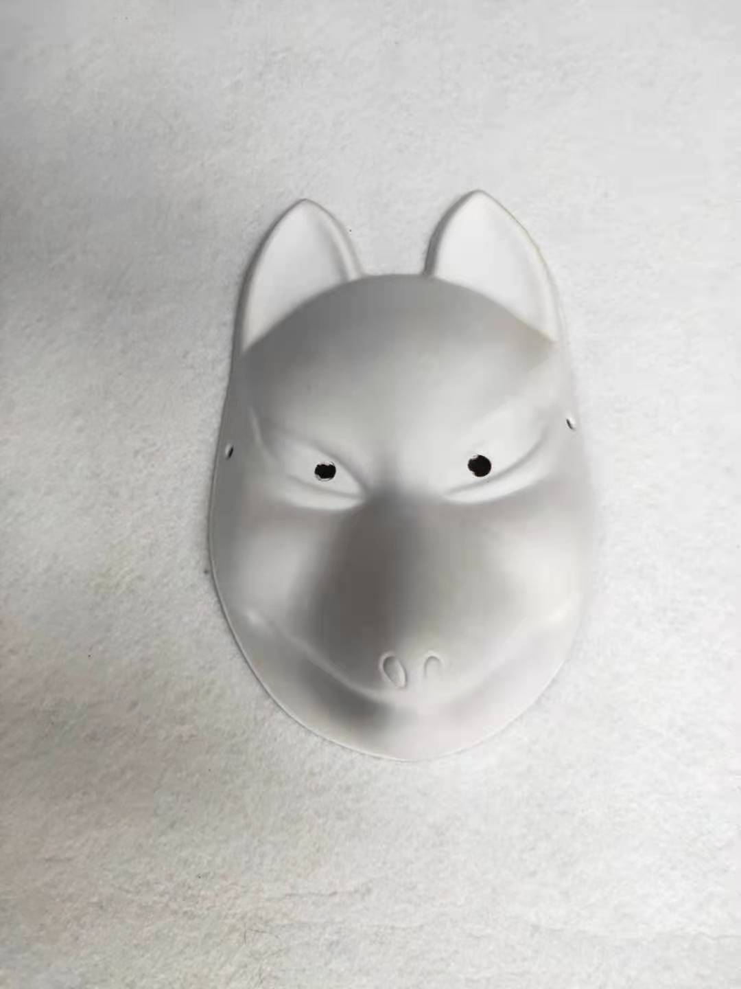 diy白色纸浆面具手绘面具儿童幼儿园教具纸浆面具狐狸面具批发