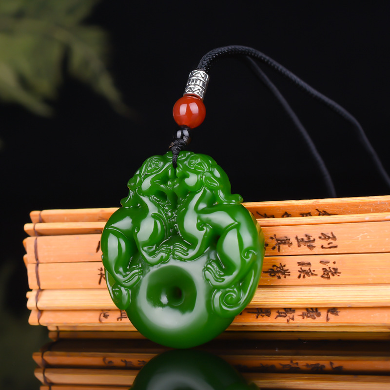 规格:47*40*10mm材质:外蒙料名称:平安扣双貔貅吊坠商品描述是否ip