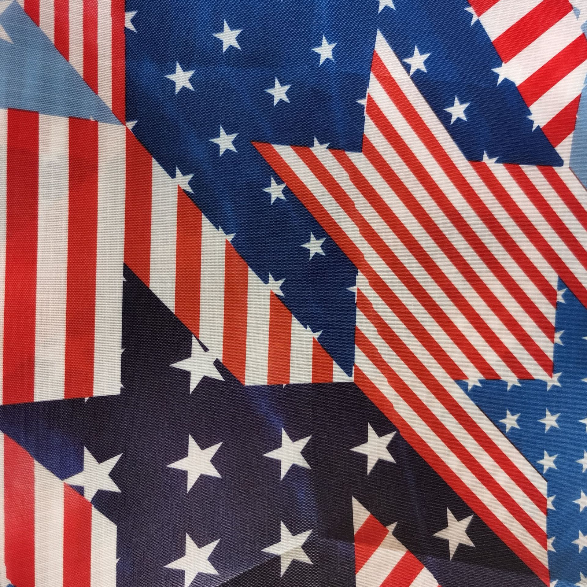 210d加密牛津布印花 防水涂层 购物袋 折叠袋 新款印花面料