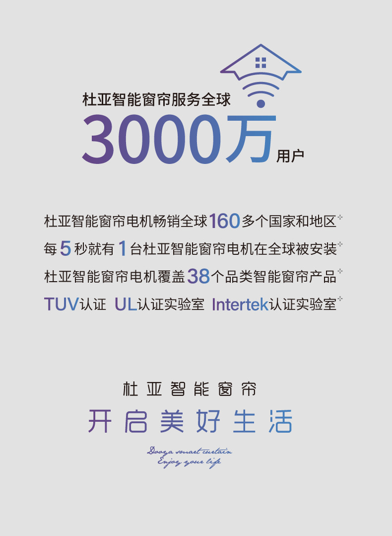 杜亚v1电动家用智能窗帘电机 遥控窗帘电动开合帘电机批发