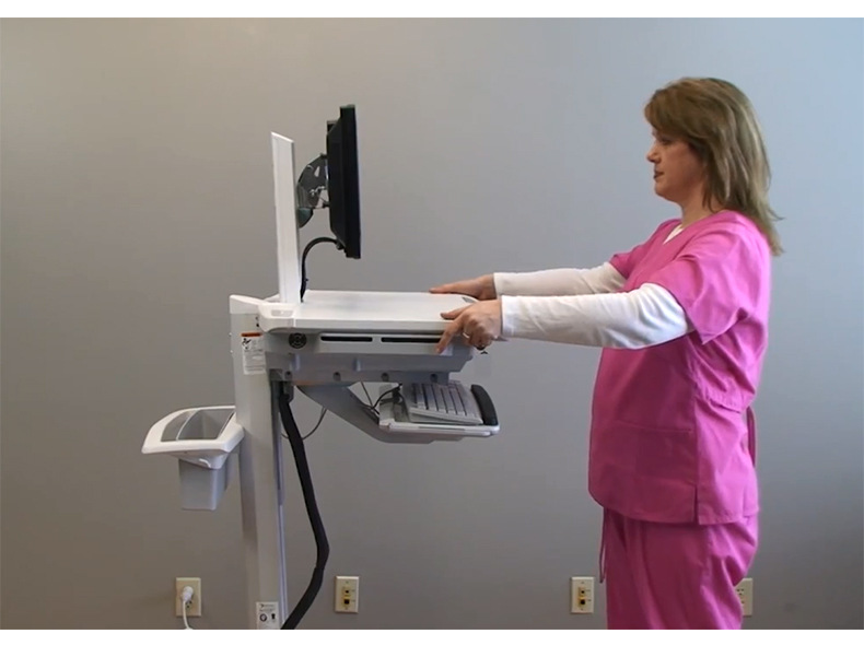 爱格升ergotron sv41远程医疗电脑推车护士医生用电脑查房推车