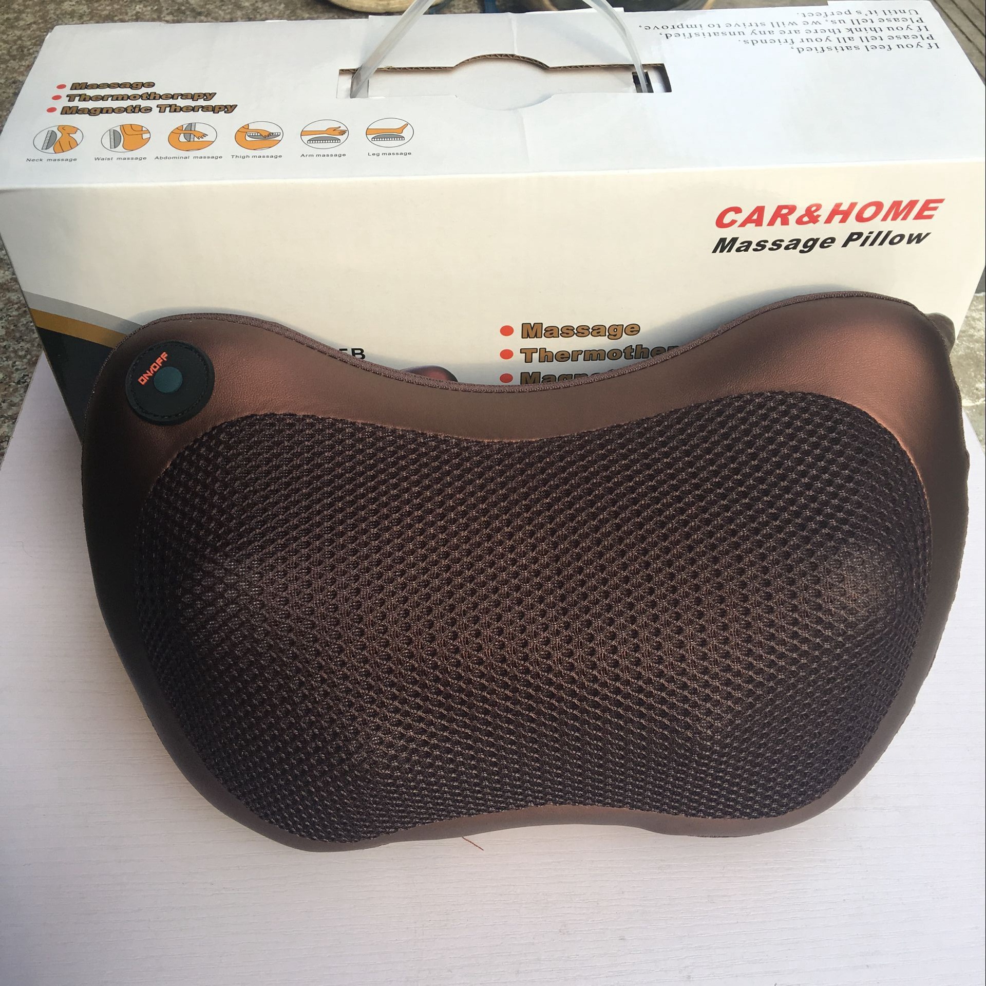 颈椎按摩枕 多功能车载家用颈部肩部靠枕按摩仪 电动按摩枕批发