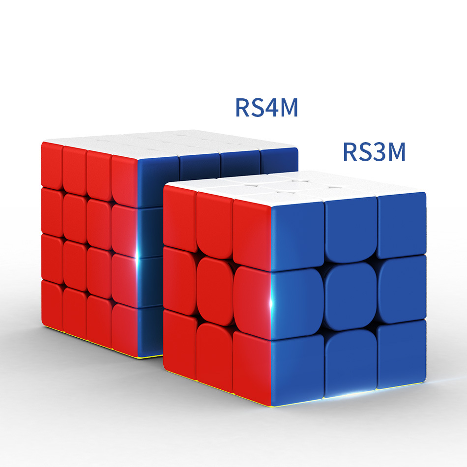 魔域rs3m2020三阶魔方磁力4m四阶魔方磁性比赛竞速益智玩具儿童