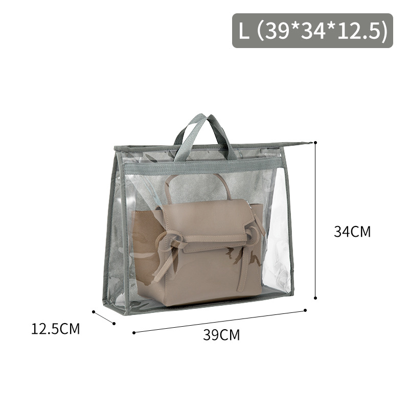 Bag Storage Bag Household Waterproof Transparent Leather Bag Organization Hanging Bags Wardrobe Hanging Bag Dustproof Protective Bag