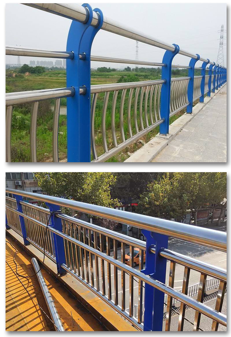 厂家定制 304201不锈钢复合管护栏 景观河道不锈钢碳素钢栏杆