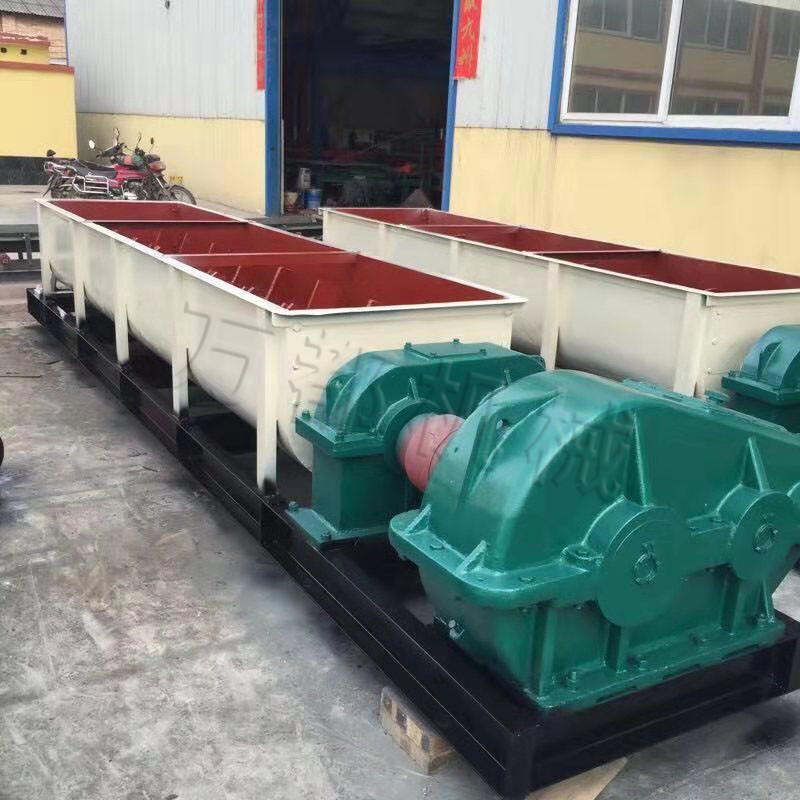 厂家出售强力螺旋式搅拌机 猪粪双轴搅拌机 有机肥双轴混合搅拌机