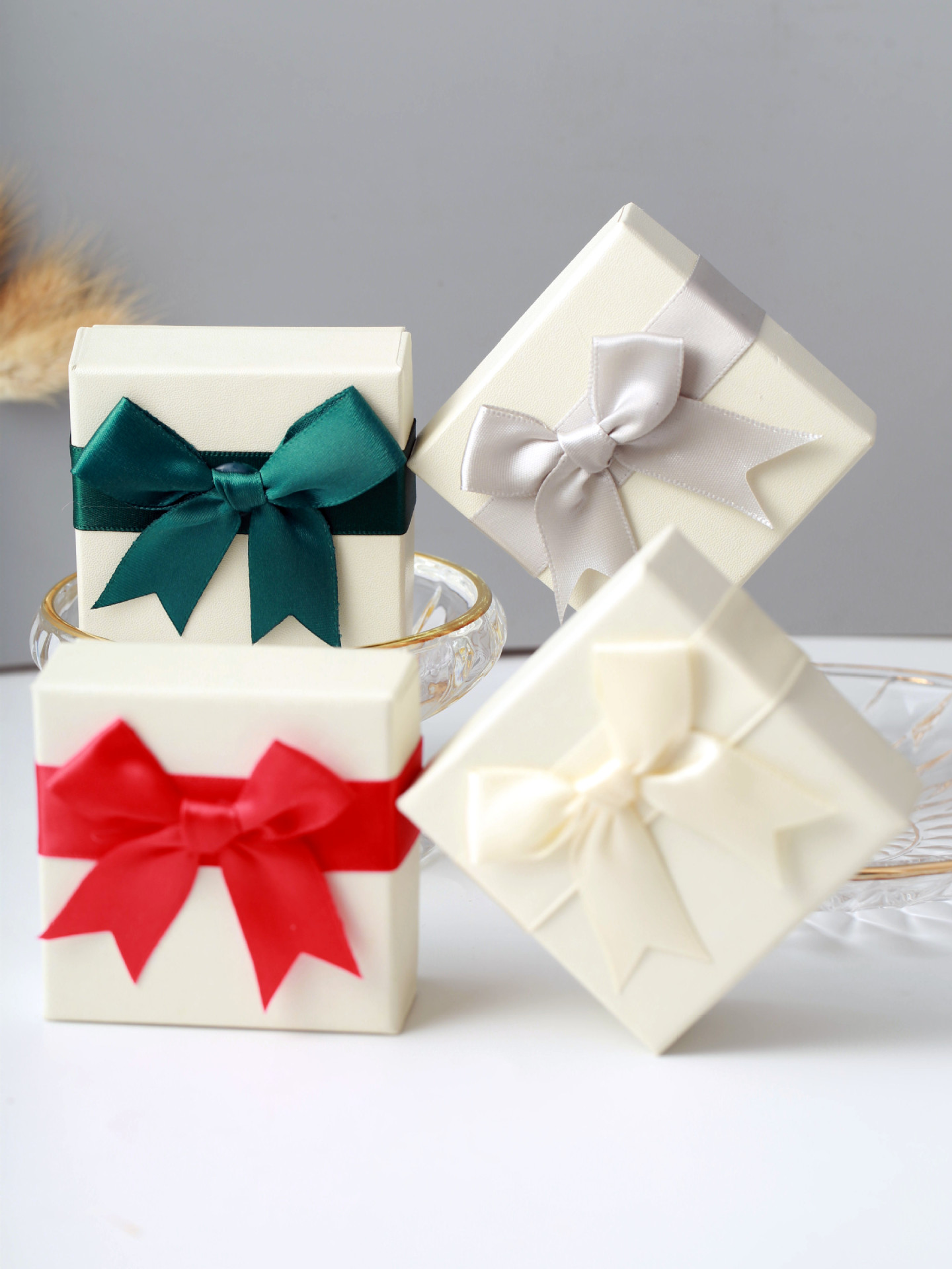 厂家直销精美首饰盒项链戒指耳钉盒丝带蝴蝶结饰品盒通用礼品包装