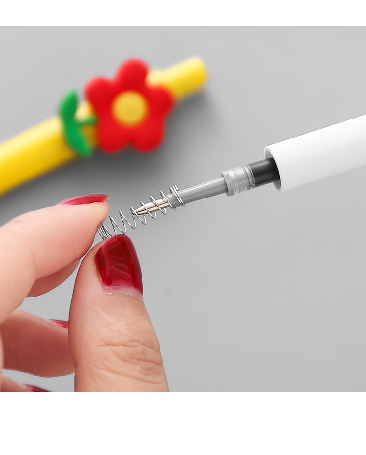 5mm弹簧子弹头红蓝黑色学生办公用碳素水笔替芯