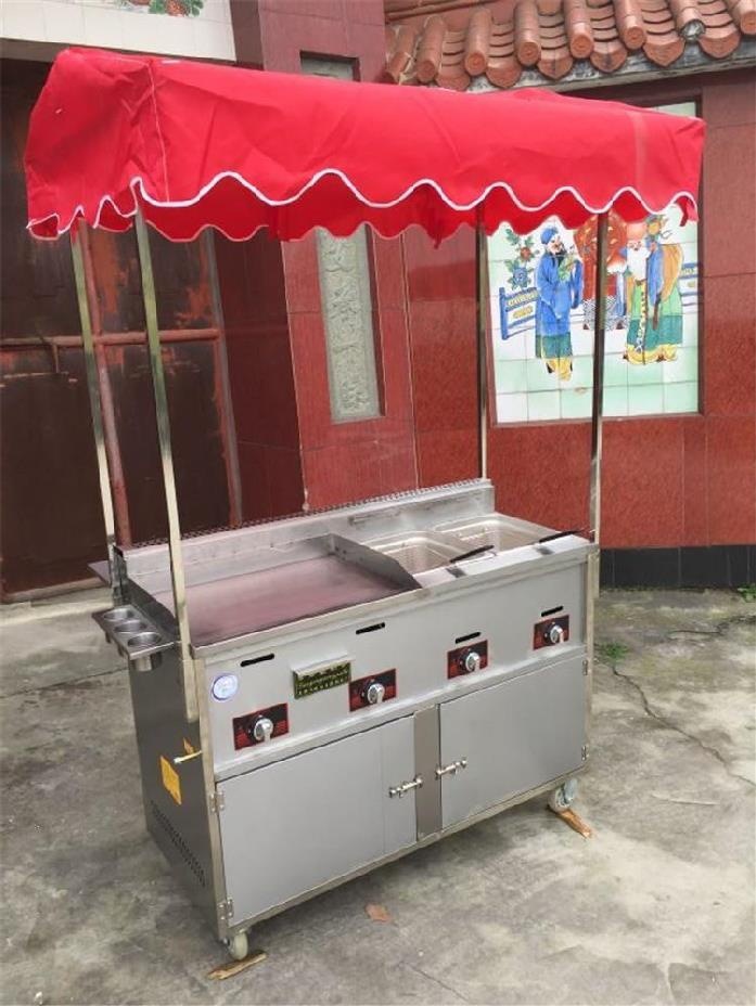 炸串车摆摊油炸可移动车棚煮串串定制摆摊台车地摊铁板烧煎烤扒.