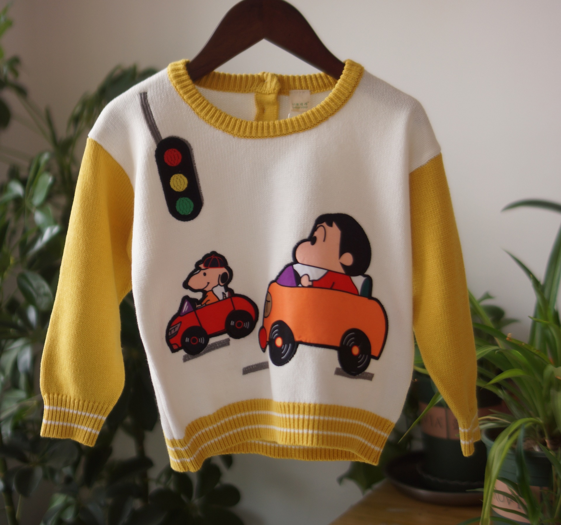 儿童针织衫 女童毛衣男童针织衫毛衣小汽车毛衣 柔软毛衣