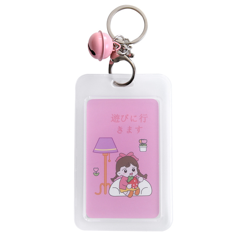 Cute Ins Transparent Bus Card Case Protective Cover Cartoon Student Campus Meal Card School Card Access Control Card ID Card Case