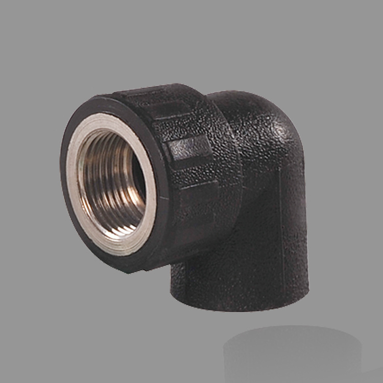 供应防腐内丝弯头pe注塑承插内牙弯头1.6mpa hdpe给水管90°弯头
