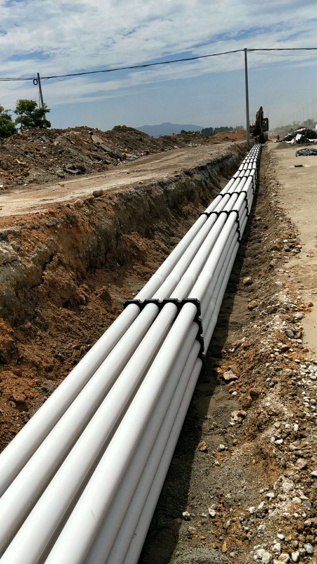 地下通信管道用塑料管dn100upvc通讯管道dn110pvcu通信排管150