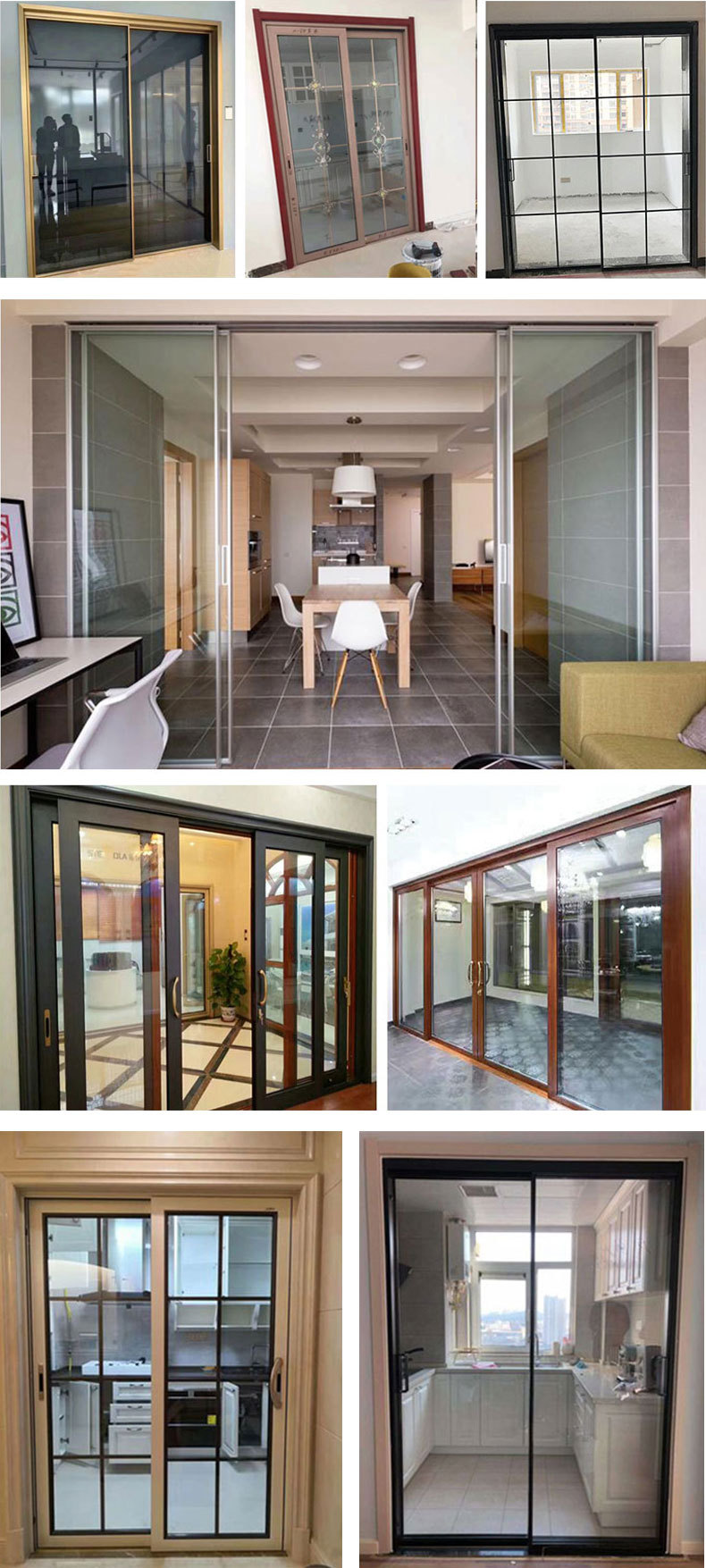 室外重型阳台推拉门商铺门面阳台隔断双层玻璃门户外铝合金平移门