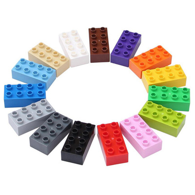 2x4高砖大颗粒兼容乐高积木2*4称斤配件基础拼装早教玩具工厂直销