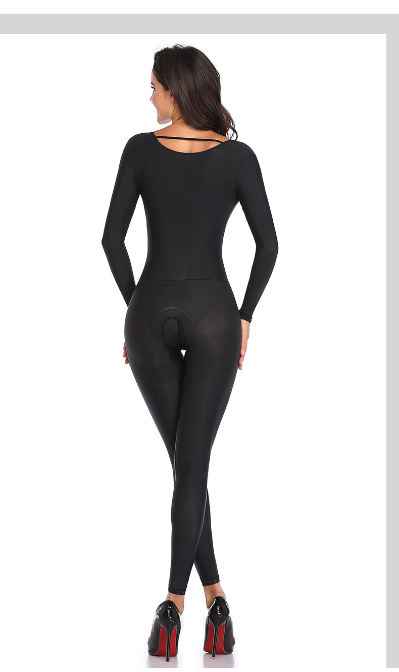 美人塑身计中袖长裤连体保暖塑身衣产后塑形内衣收腹身体管理器