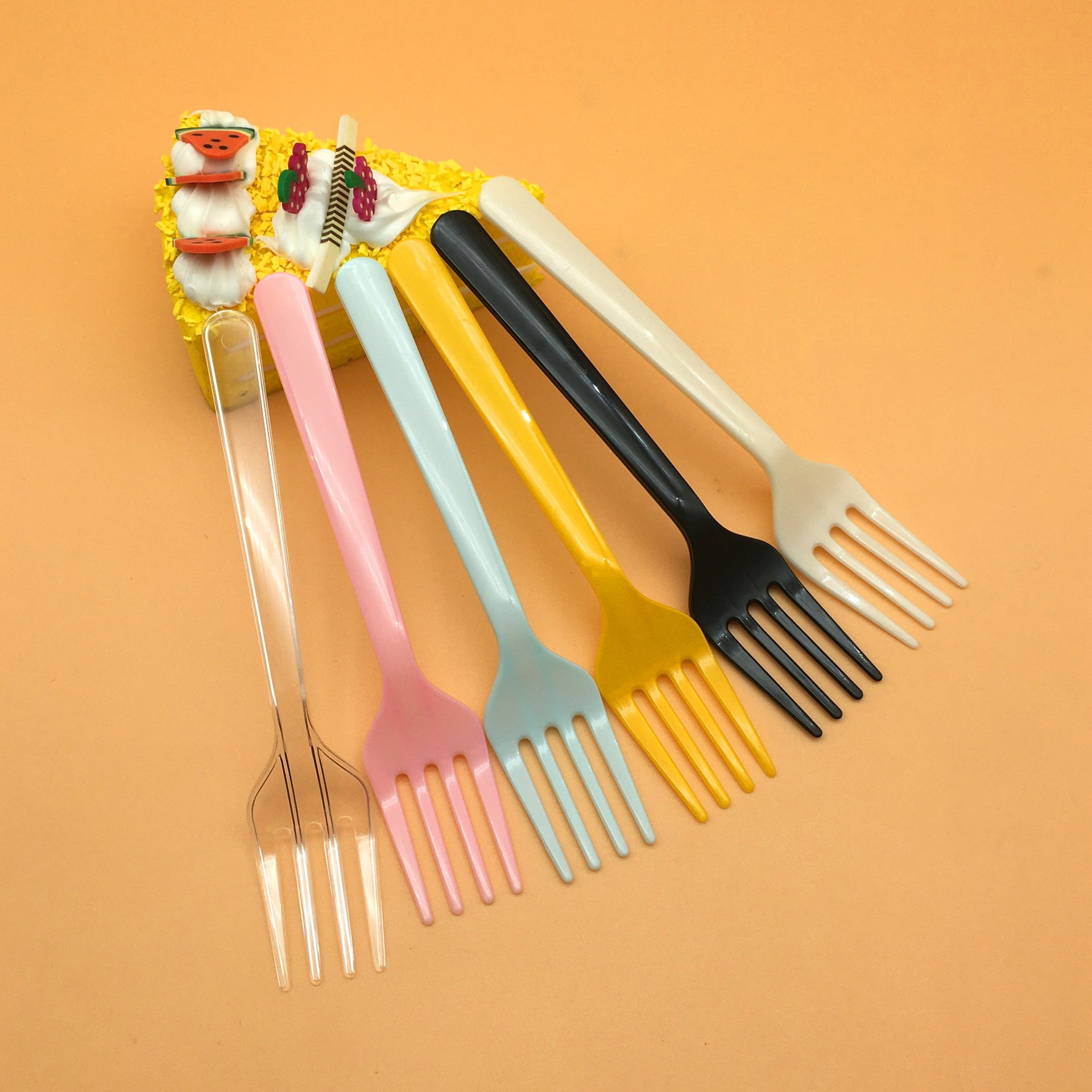 特价一次性水果叉子蛋糕四尺叉独立包装西餐点心甜品叉厂家直销