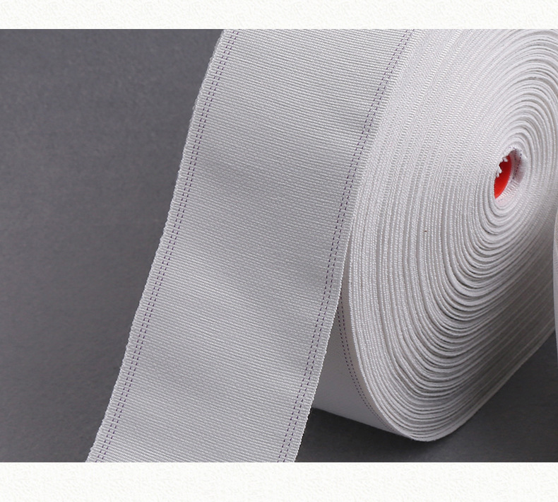 宽8cm/10cm紫边棉衬窗帘有纺带源厂直供 窗帘布带窗帘衬带批发