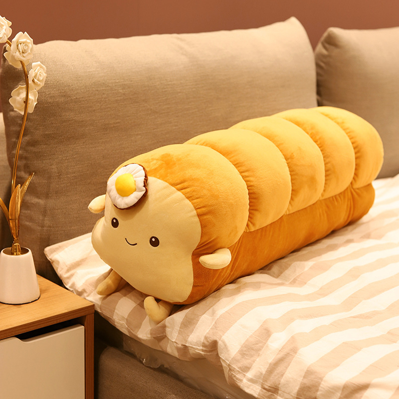 Cartoon Simulation Toast Bread Long Pillow Plush Toy Stall Wholesale Crane Machines Baby Doll Cross-Border Foreign Trade