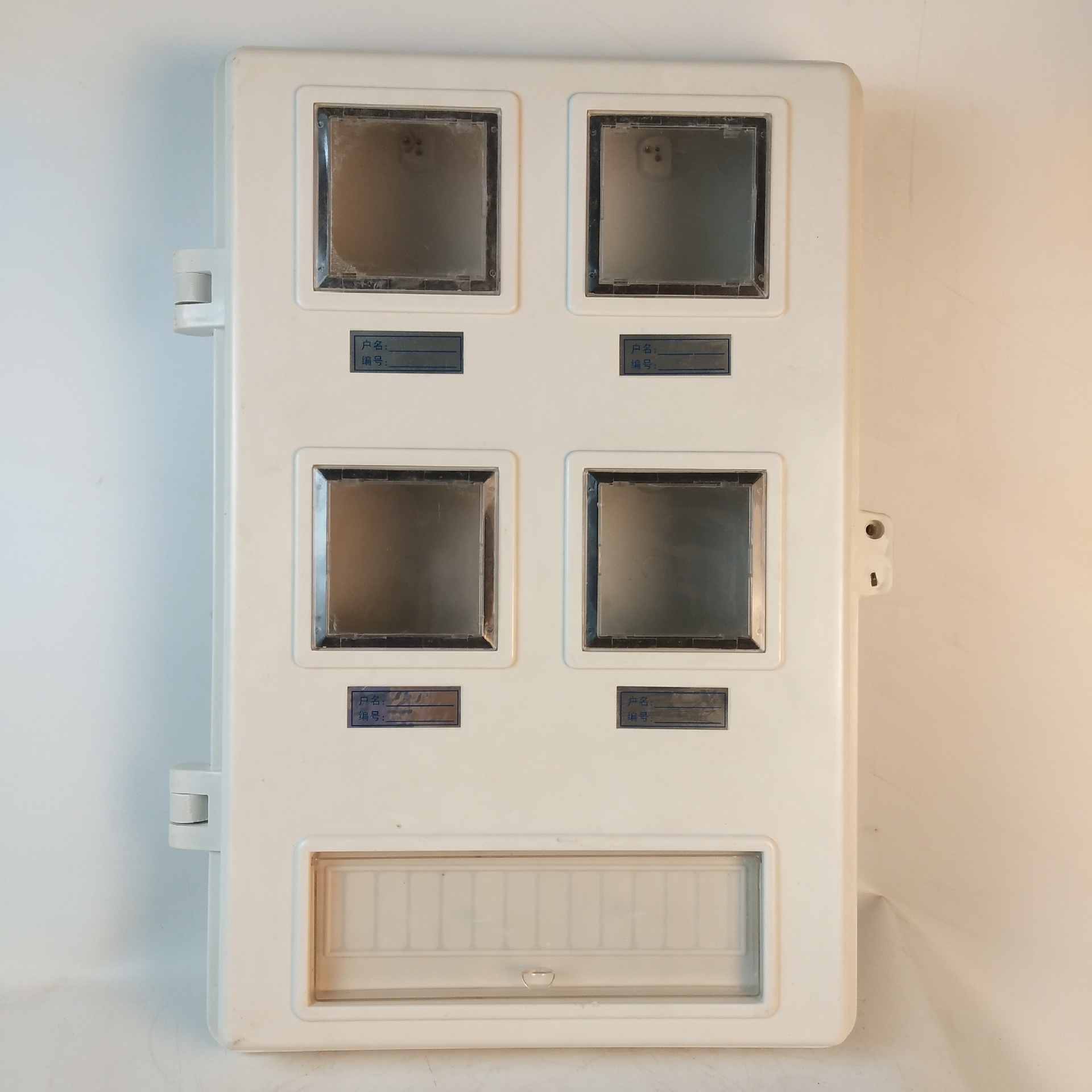 玻璃钢单相2位电表箱带开关盒2户电子式配电箱塑钢机械式电度表箱