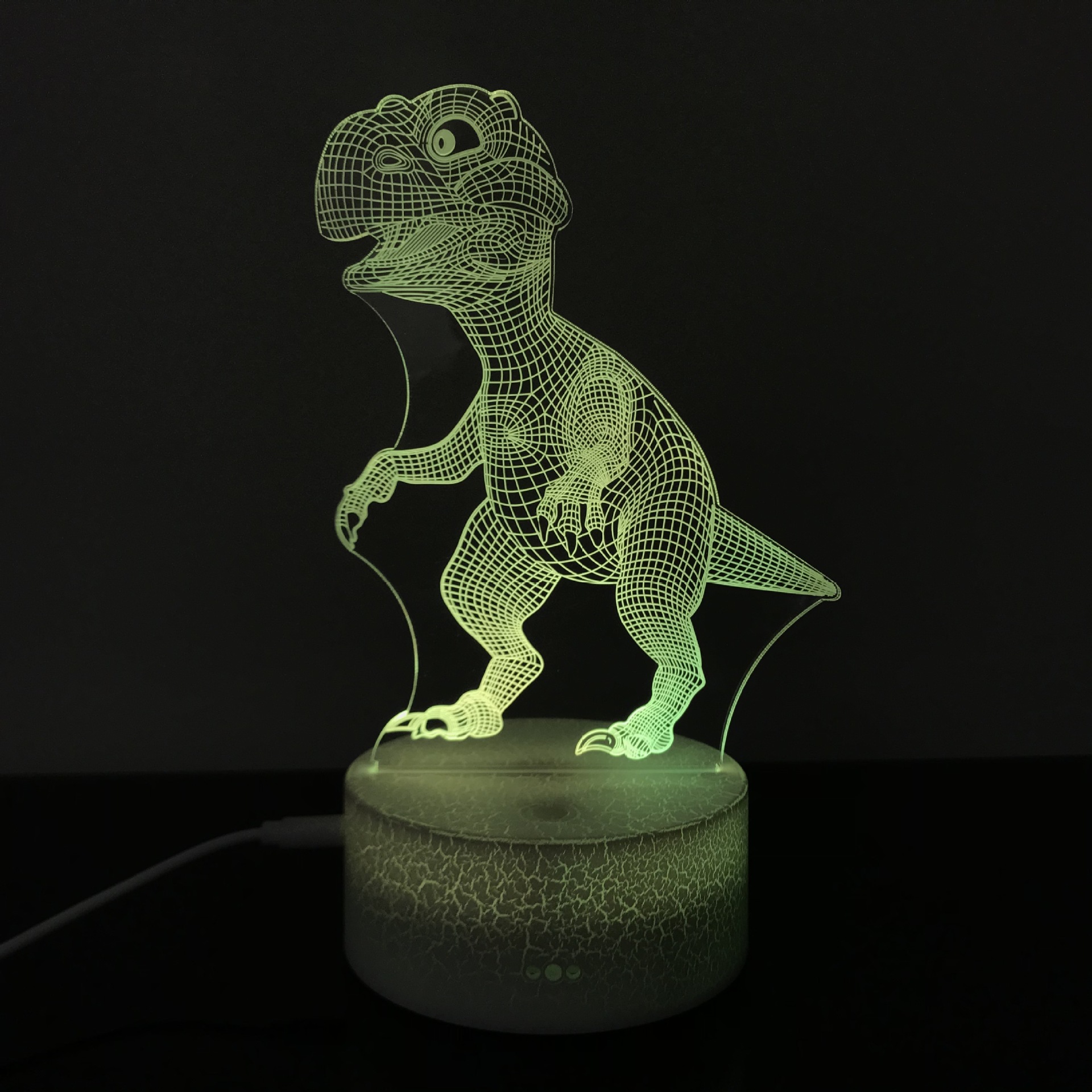 新奇特跨境爆款恐龙3d视觉led创意卡通礼品小夜灯批发厂家