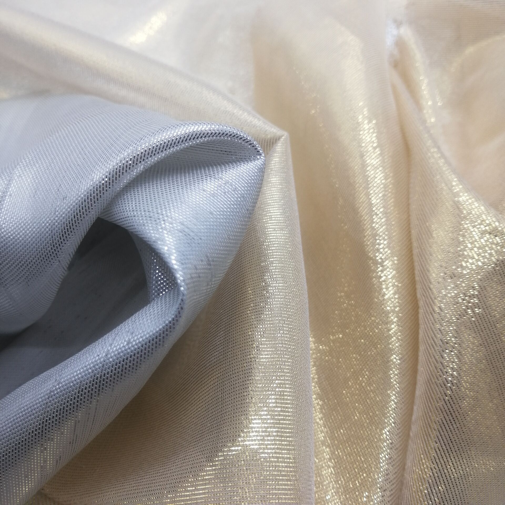 真丝桑蚕丝面料 金银丝 连衣裙面料 厂家直销 现货供应 聚世纺织