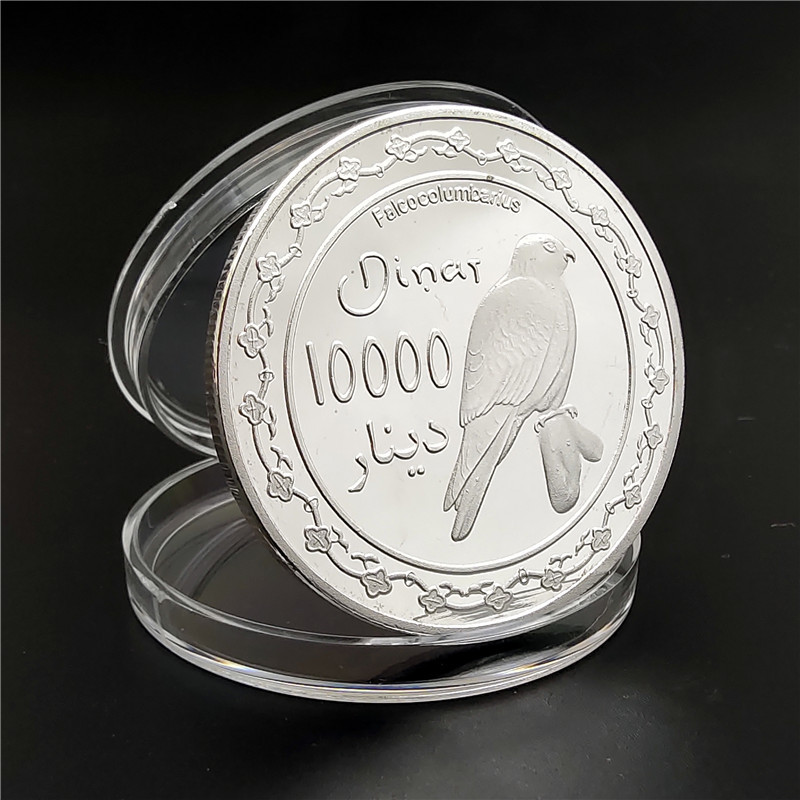 伊拉克灰背隼纪念币银色 10000鸟纪念币银色