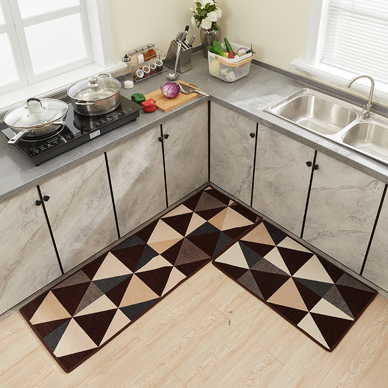 Cross-Border Kitchen Donille Long Mat Non-Slip Mat Kitchen Mat Carpet Door Foot Mat One Piece Dropshipping