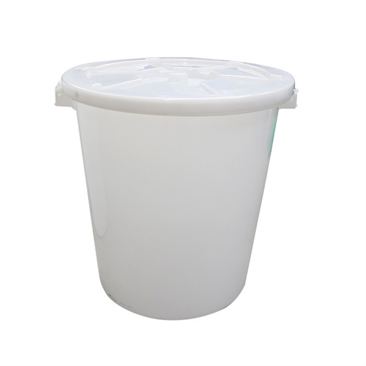 圆形带盖大水桶100l白色家用酿酒发酵塑料桶加厚食品级储水大白桶