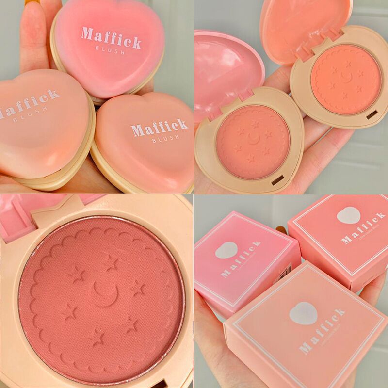 maffick爱心曲奇饼干腮红胭脂 可爱蜜桃少女心哑光细闪自然腮红女