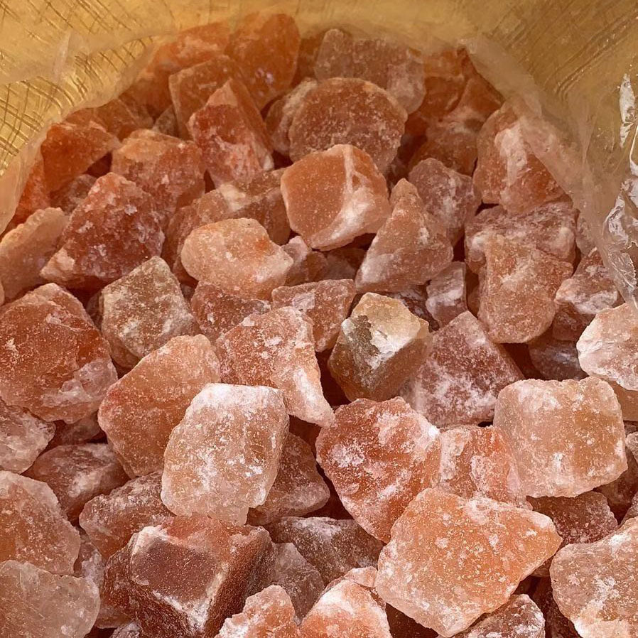 水晶香薰扩香石天然玫瑰盐橙盐块原石盐碎石水晶工艺摆件diy装饰