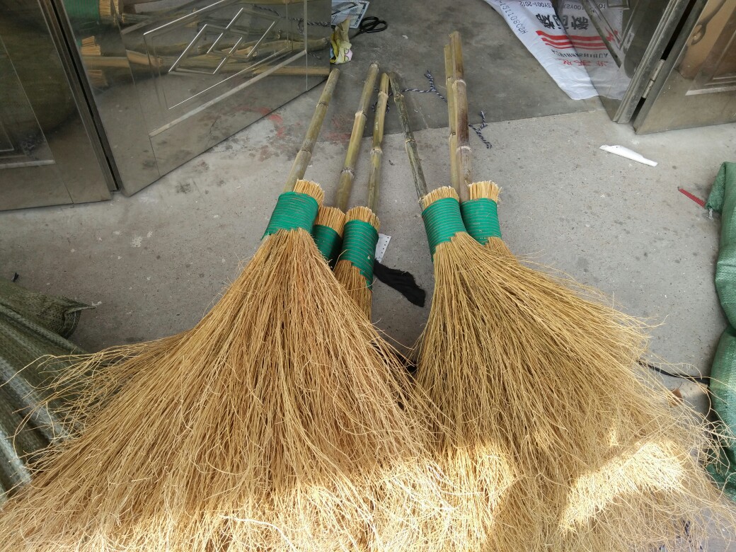 室外大号毛竹扫把大街工厂金丝草扫把铁扫把手工扫把铁笤帚扫植物