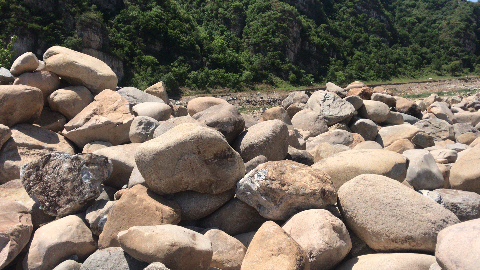 河卵石 公园风景石 河岸湖边风景石 雄安新区用 造景石头庭院装饰